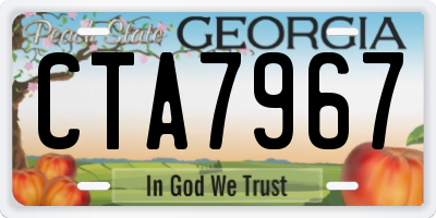 GA license plate CTA7967