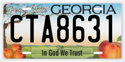 GA license plate CTA8631