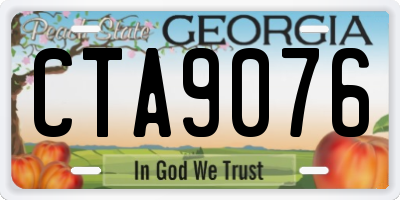 GA license plate CTA9076