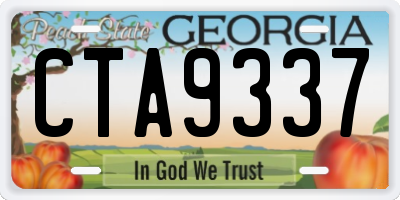 GA license plate CTA9337