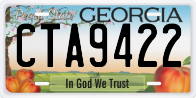 GA license plate CTA9422