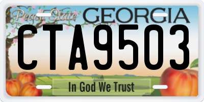 GA license plate CTA9503
