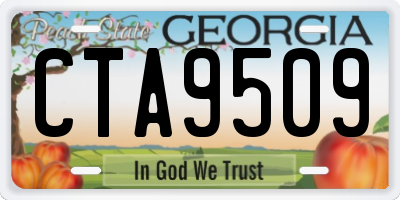 GA license plate CTA9509