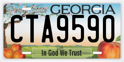 GA license plate CTA9590