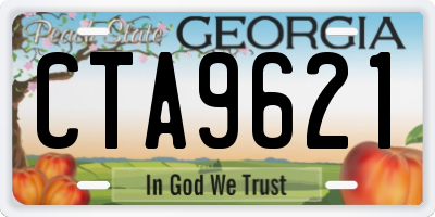 GA license plate CTA9621
