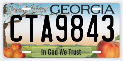 GA license plate CTA9843