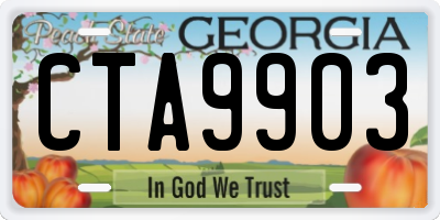 GA license plate CTA9903