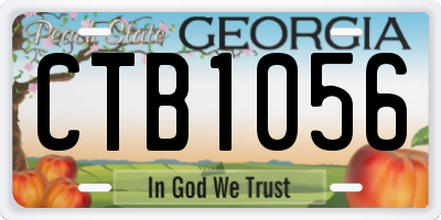 GA license plate CTB1056