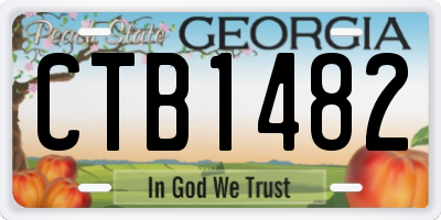 GA license plate CTB1482