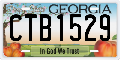 GA license plate CTB1529