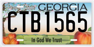 GA license plate CTB1565