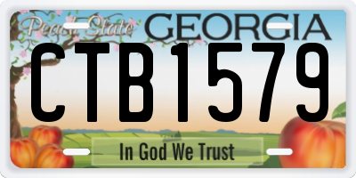 GA license plate CTB1579