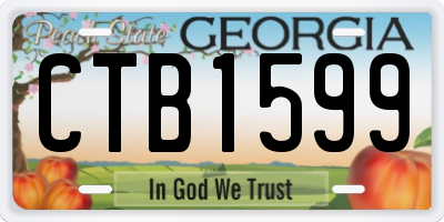 GA license plate CTB1599