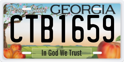 GA license plate CTB1659