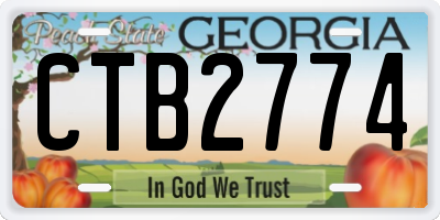 GA license plate CTB2774