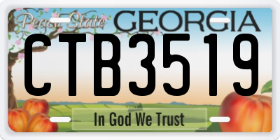 GA license plate CTB3519