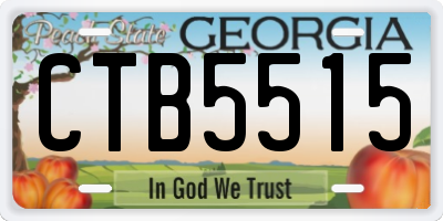 GA license plate CTB5515