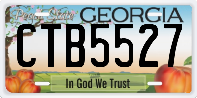 GA license plate CTB5527