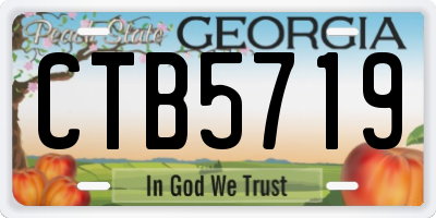GA license plate CTB5719