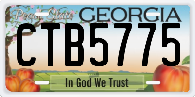 GA license plate CTB5775