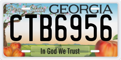 GA license plate CTB6956