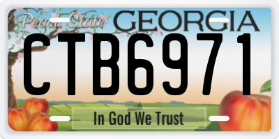 GA license plate CTB6971
