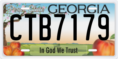 GA license plate CTB7179