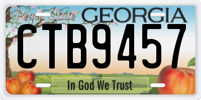GA license plate CTB9457