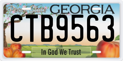 GA license plate CTB9563