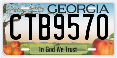 GA license plate CTB9570