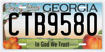 GA license plate CTB9580