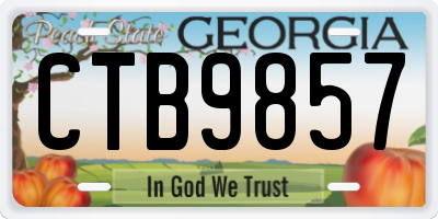 GA license plate CTB9857