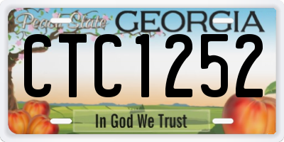GA license plate CTC1252