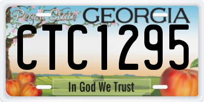 GA license plate CTC1295
