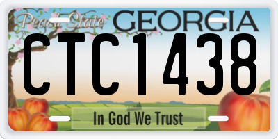 GA license plate CTC1438