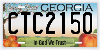 GA license plate CTC2150