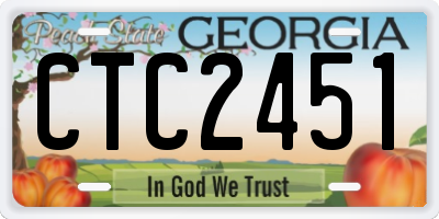 GA license plate CTC2451