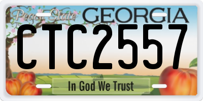 GA license plate CTC2557