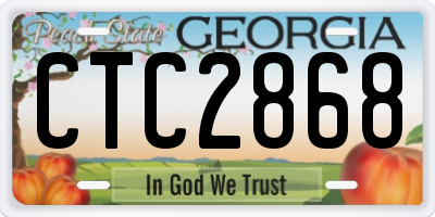 GA license plate CTC2868