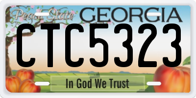 GA license plate CTC5323
