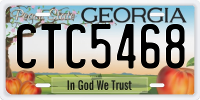 GA license plate CTC5468