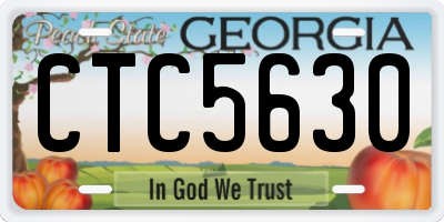 GA license plate CTC5630