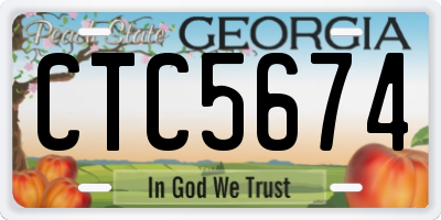 GA license plate CTC5674