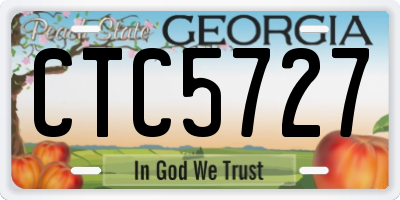 GA license plate CTC5727