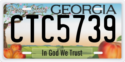 GA license plate CTC5739