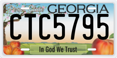 GA license plate CTC5795