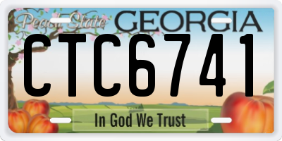 GA license plate CTC6741