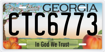 GA license plate CTC6773
