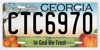 GA license plate CTC6970