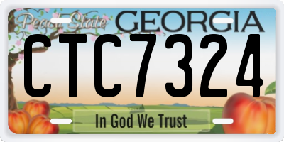 GA license plate CTC7324